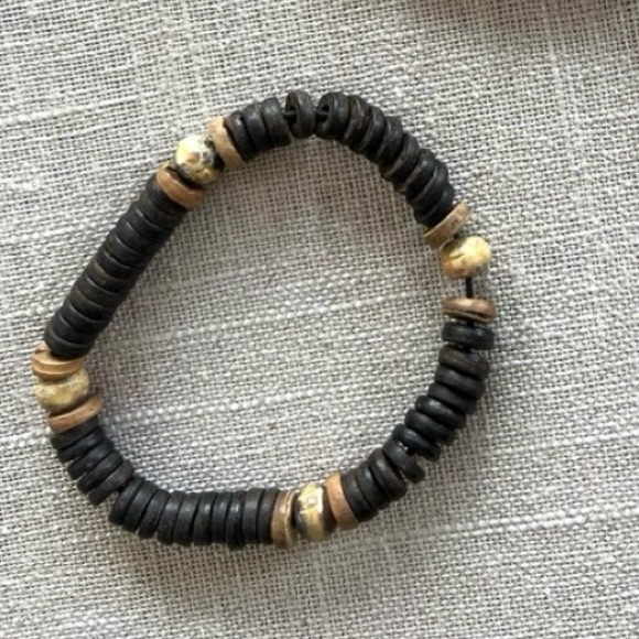 2/$25💙Man's Beaded wood Bracelet+a bonus Magnetic bracelet - Picture 2 of 3